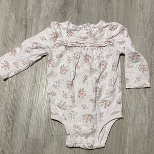 Baby Bgosh Floral Long Sleeve Baby Onesie